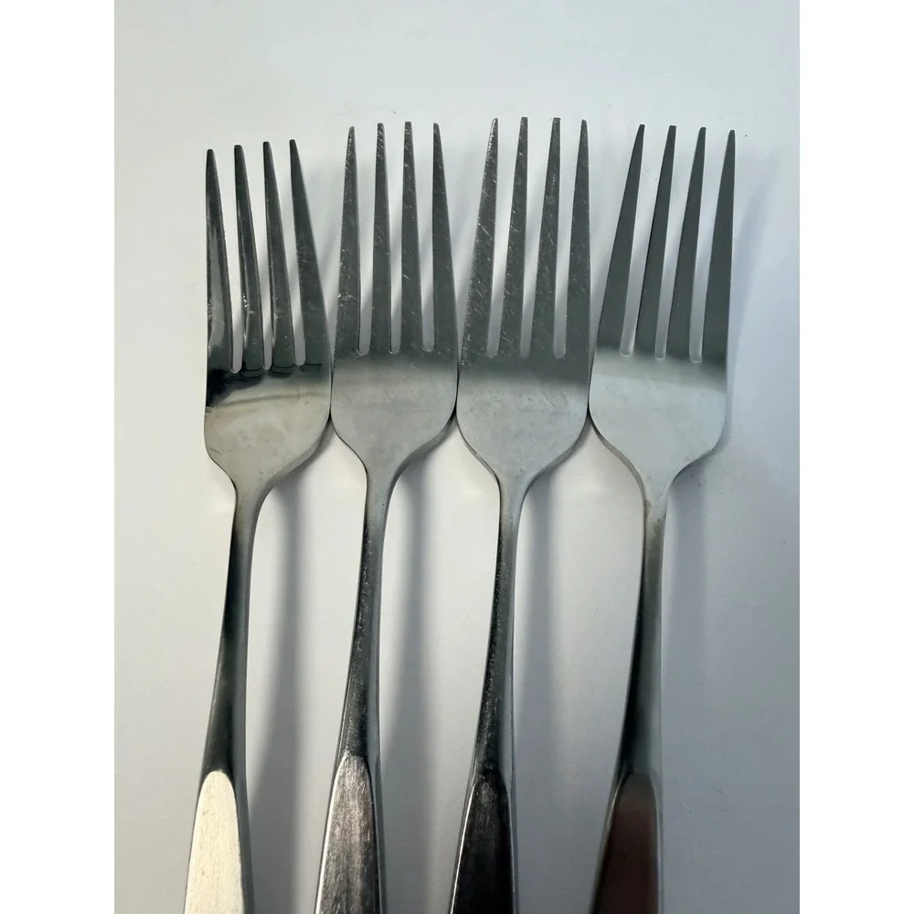 National Stainless Black Rose Dinner Forks Set Of 4